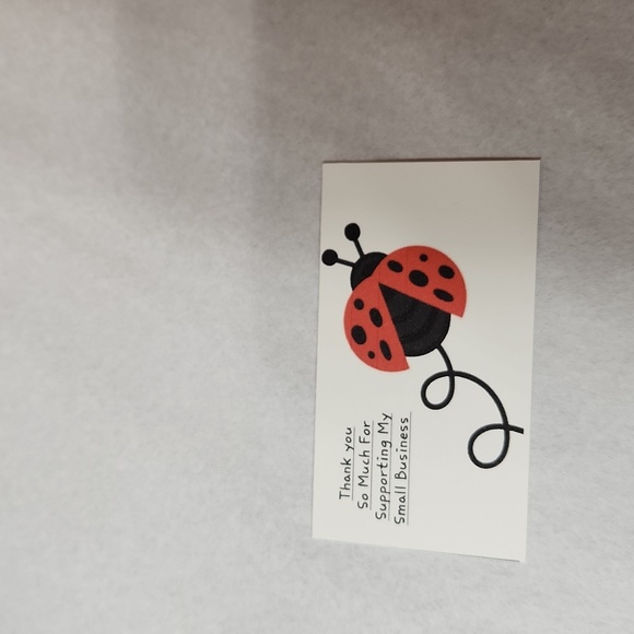 Lady Bug Thank You Business Cards 50 Count - Picture 3 of 5